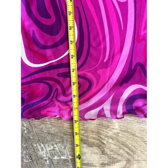 Princess Polly ROSEY MINI DRESS PINK US 8 Y2K Camo Skater - Picture 13 of 13